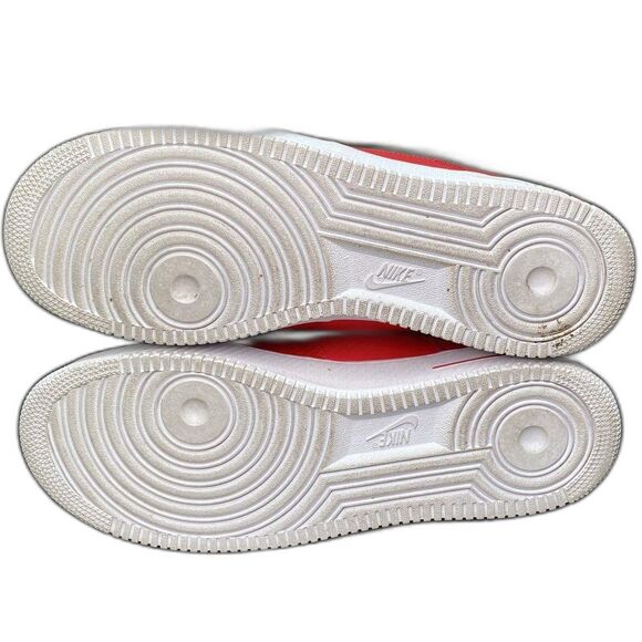Nike Red Air Force 1 \'07 LV8 Cut Out Swoosh University Red Men\'s Sneakers 13 main image 9